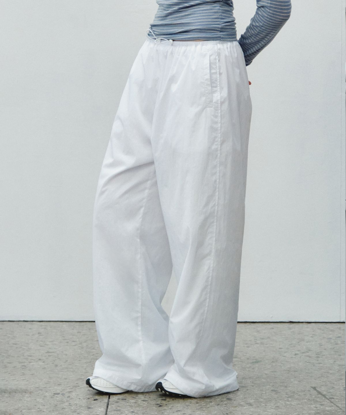 씨타(CITTA) Volume Wide Drawstring Pants_CTB562(White)