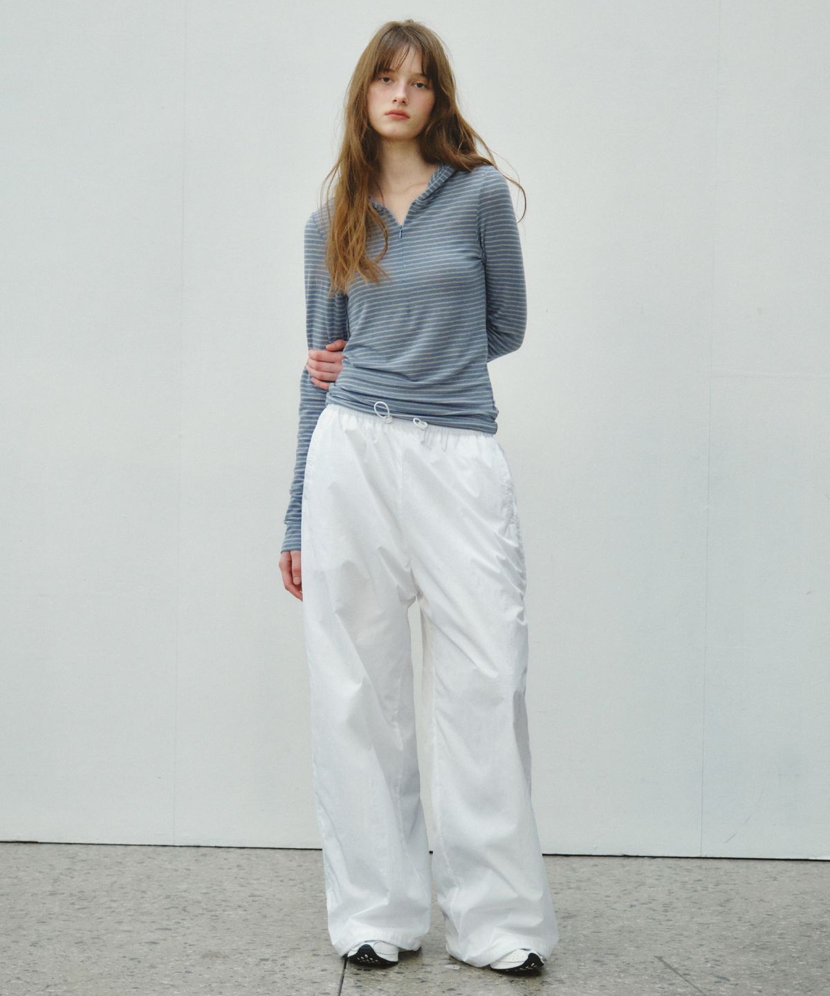 씨타(CITTA) Volume Wide Drawstring Pants_CTB562(White)