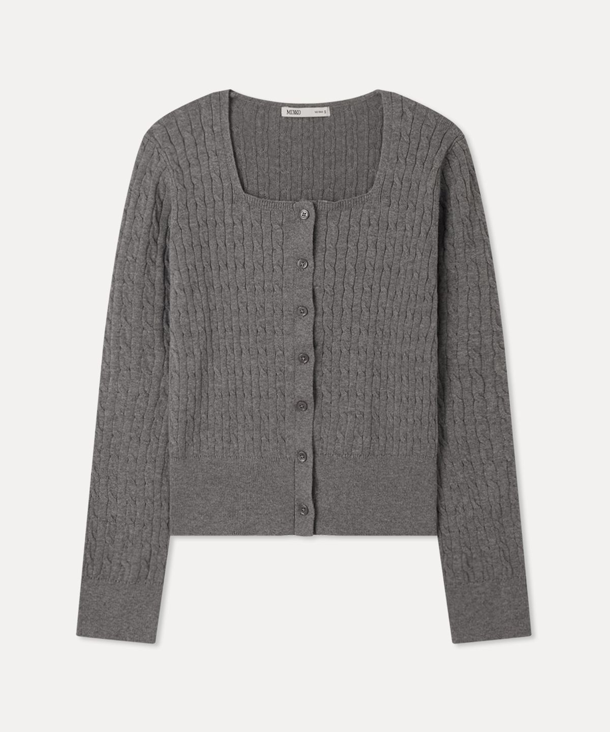 미쏘(MIXXO) 스퀘어넥 케이블 가디건 RE CKF313T_MIWCKG31QT