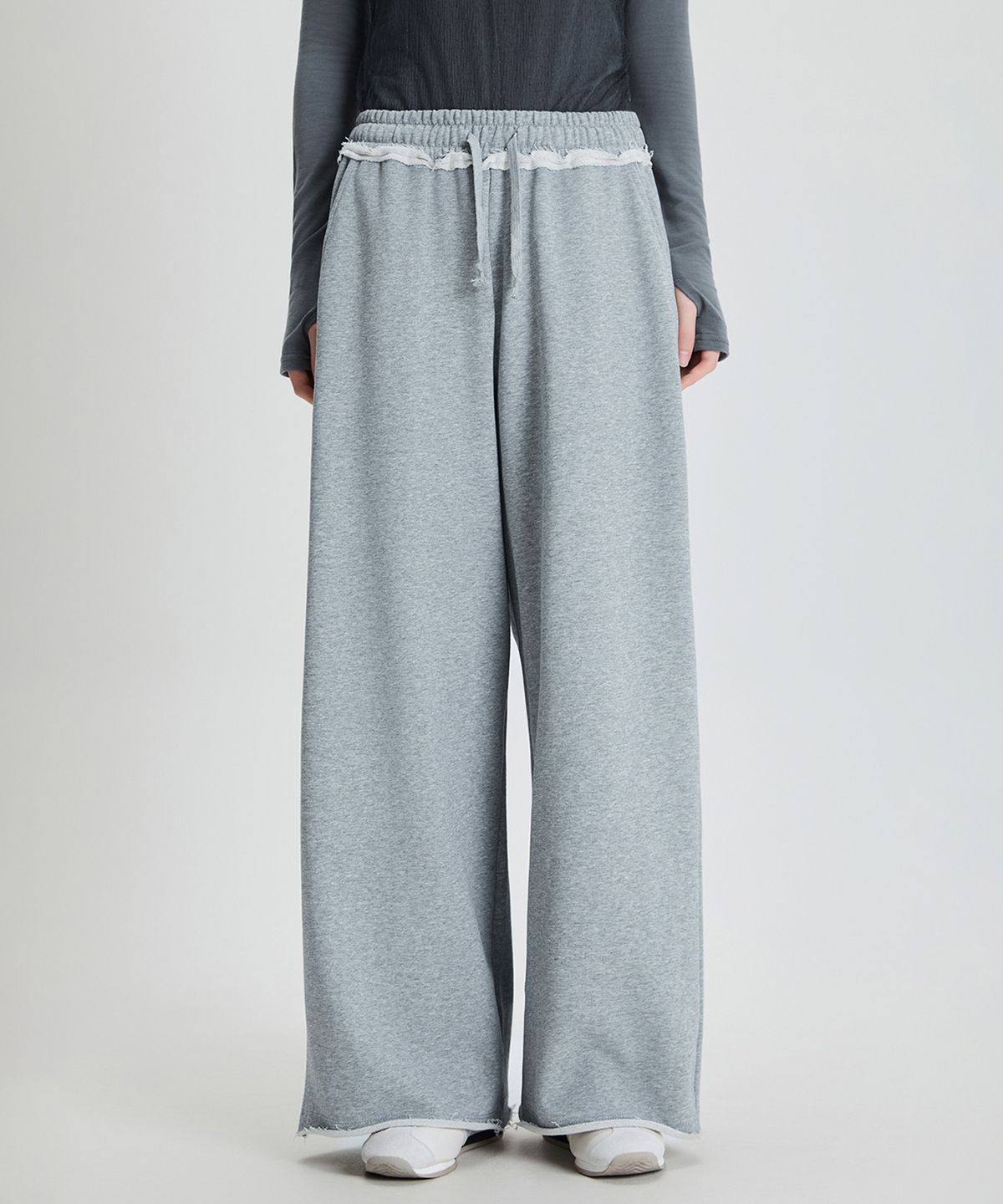 미쏘(MIXXO) 스웻 와이드 팬츠_MIWTMG316C