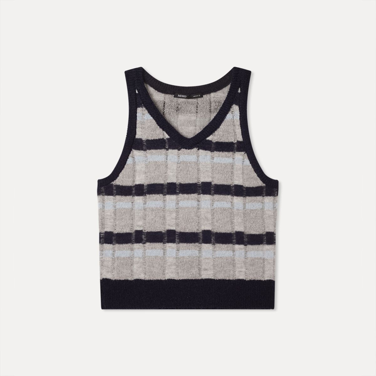 미쏘(MIXXO) 체크 패턴 베스트_MIWVKG311T