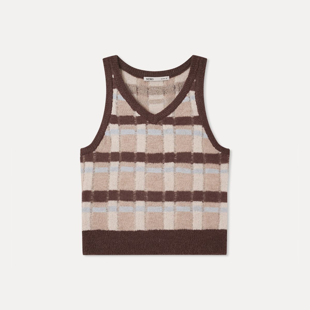 미쏘(MIXXO) 체크 패턴 베스트_MIWVKG311T