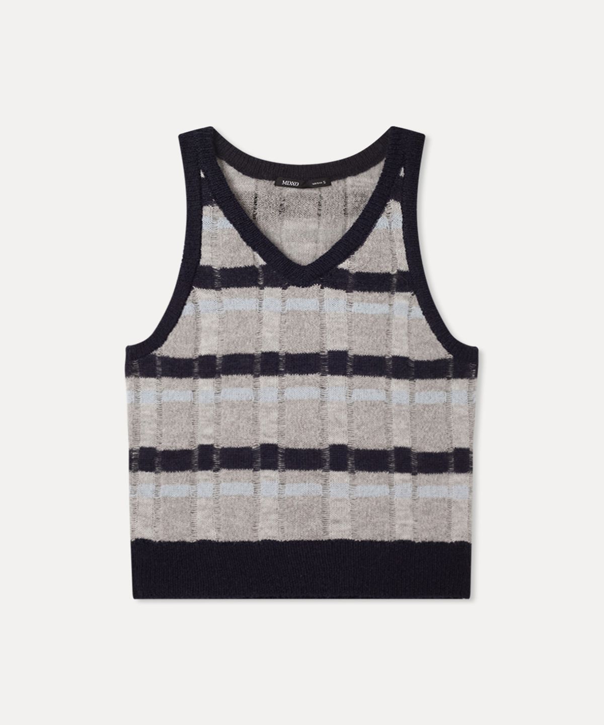 미쏘(MIXXO) 체크 패턴 베스트_MIWVKG311T