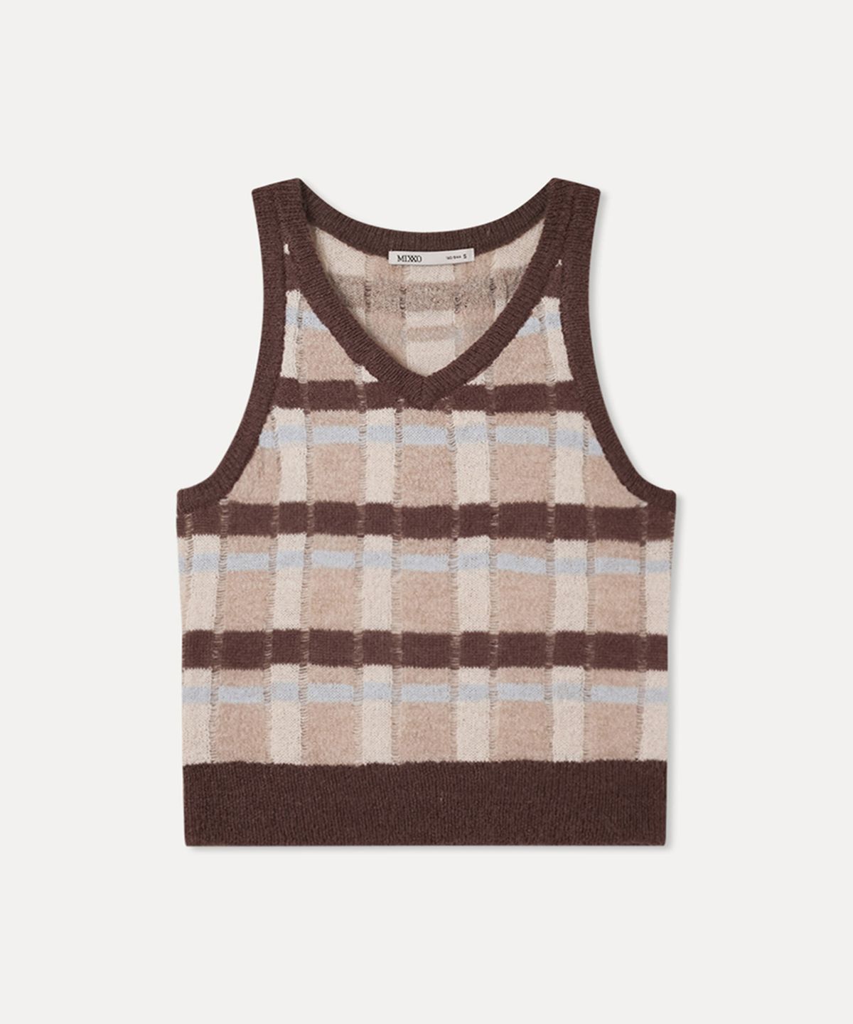 미쏘(MIXXO) 체크 패턴 베스트_MIWVKG311T