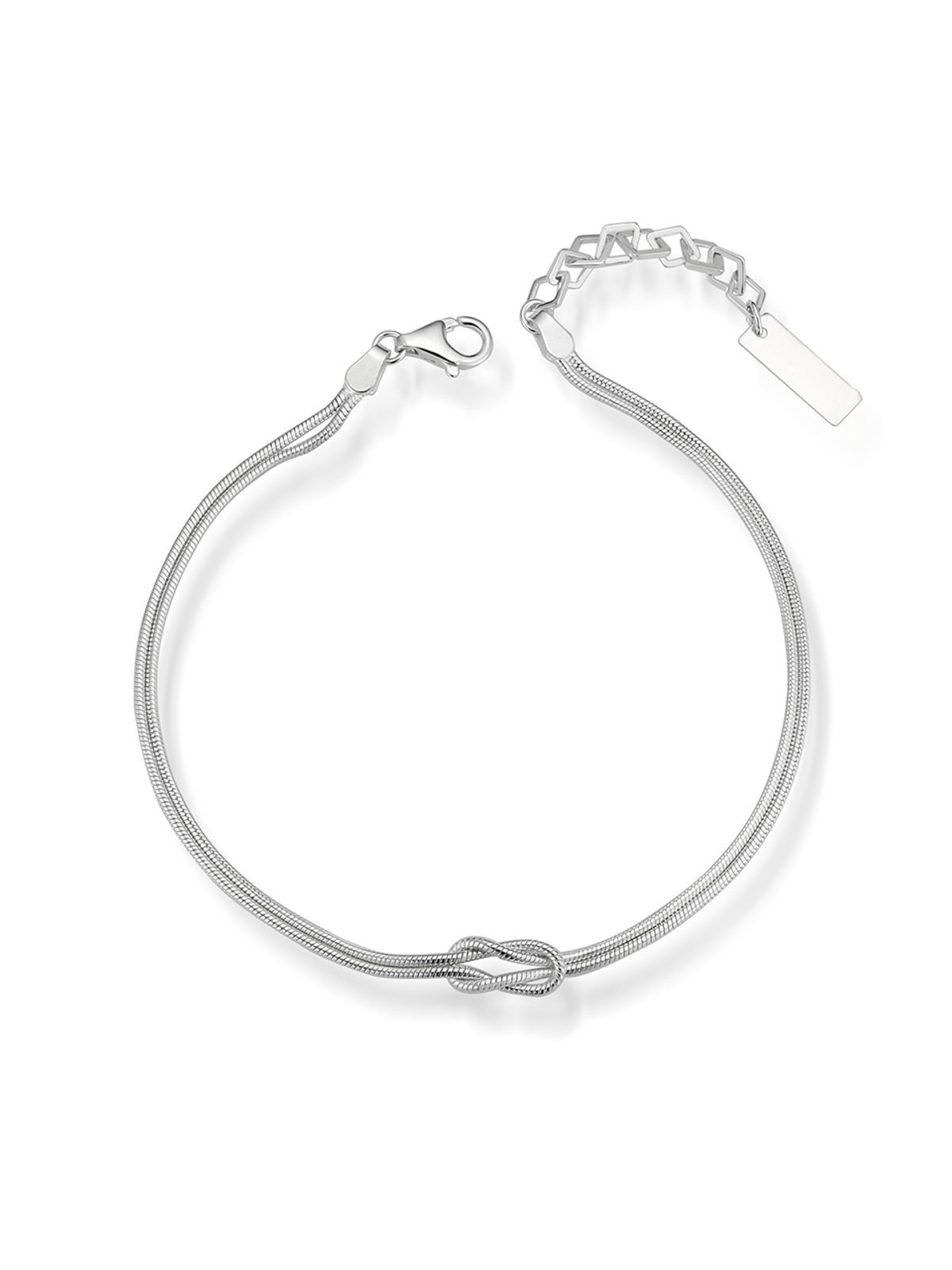 이너프(ENUFF) (silver 925)Tied line bracelet