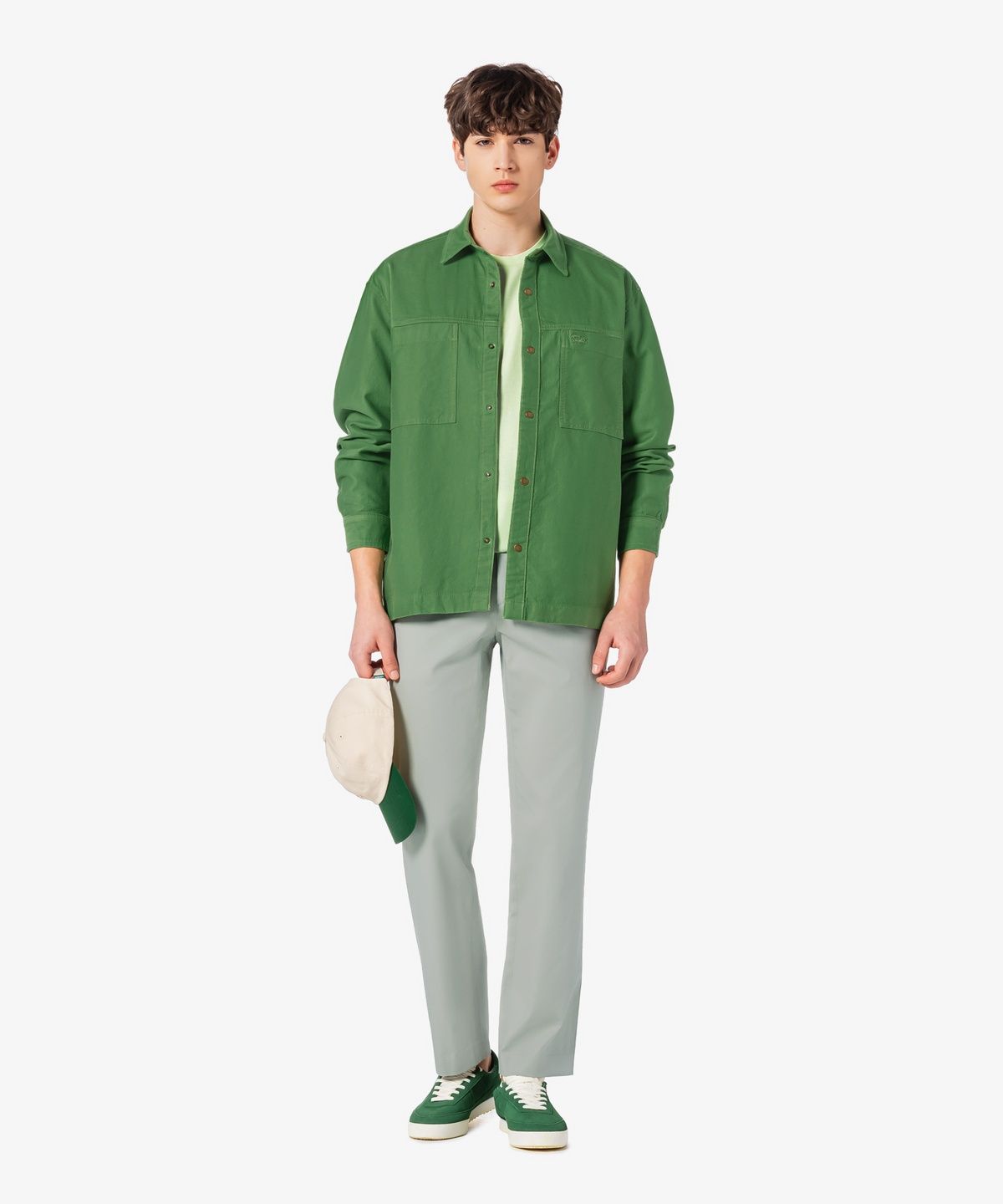 라코스테(LACOSTE) 남성 JP 릴랙스 핏 체스트 포켓 아우터 셔츠 CH9445-56G 02M