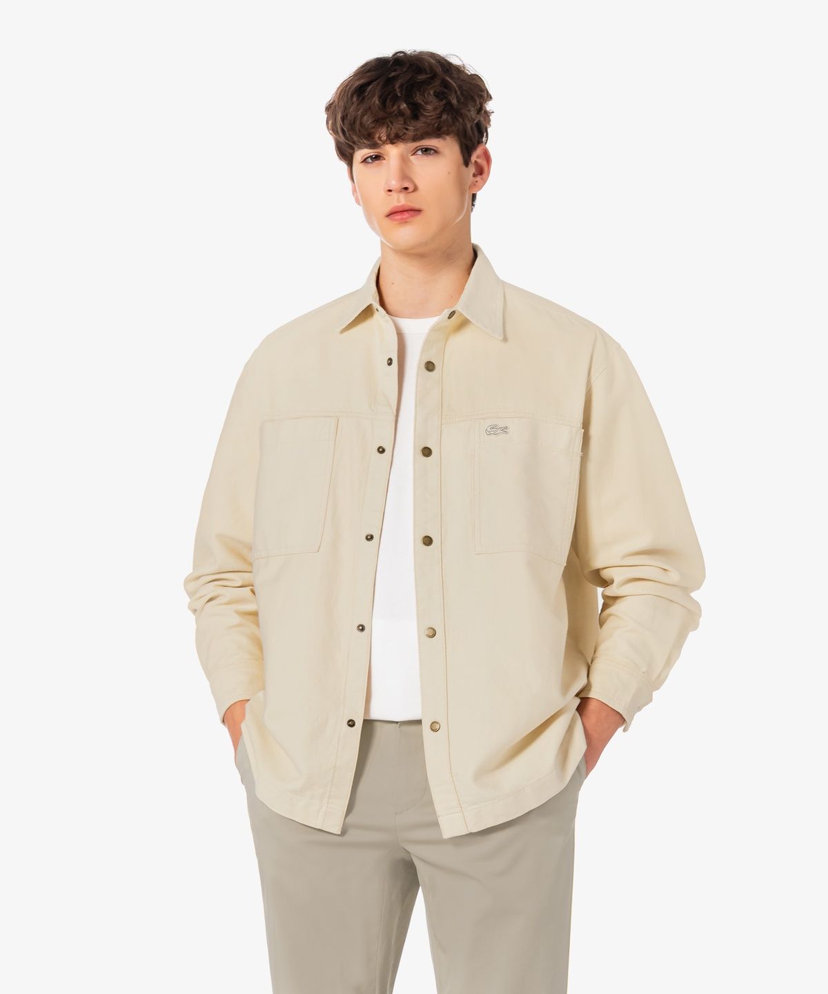 라코스테(LACOSTE) 남성 JP 릴랙스 핏 체스트 포켓 아우터 셔츠 CH9445-56G 056