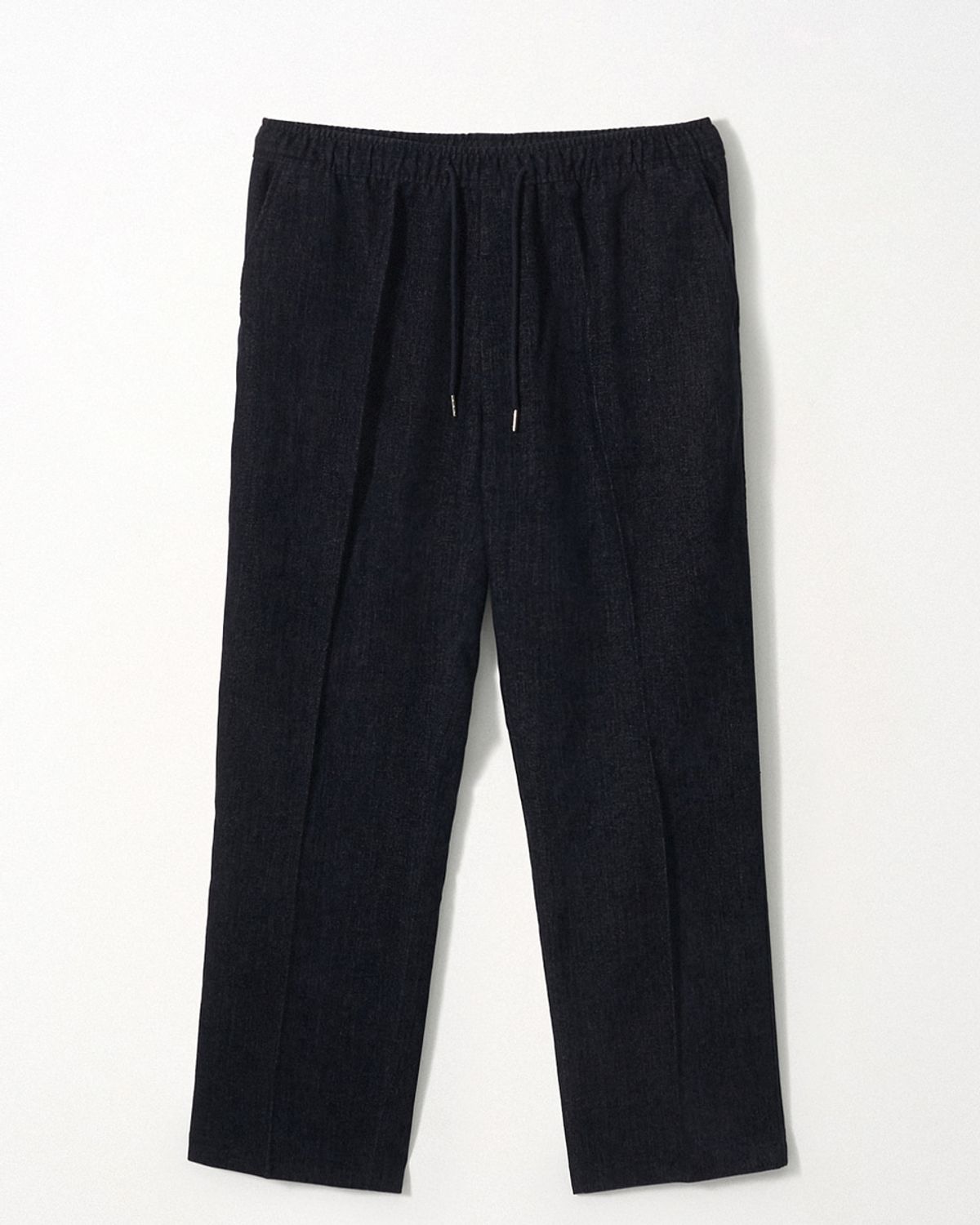 이지오(EZIO) Essential Denim Wide Banding Pants_Navy
