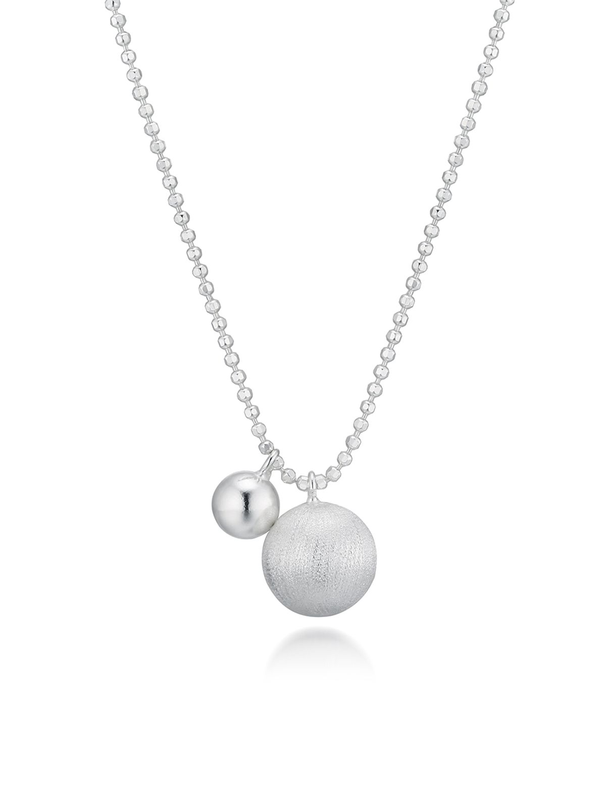 이너프(ENUFF) (silver 925) Glowy double drop necklace