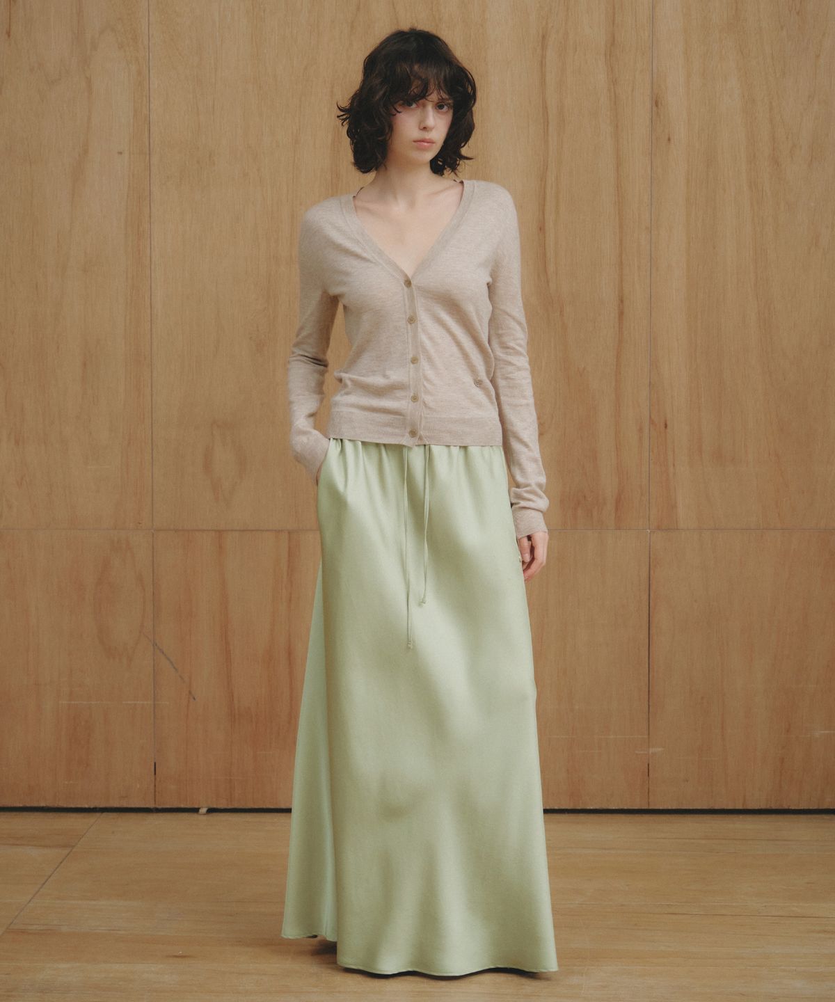 씨타(CITTA) Essential Semi Crop Vneck Wool Cardigan_CTK257(3color)