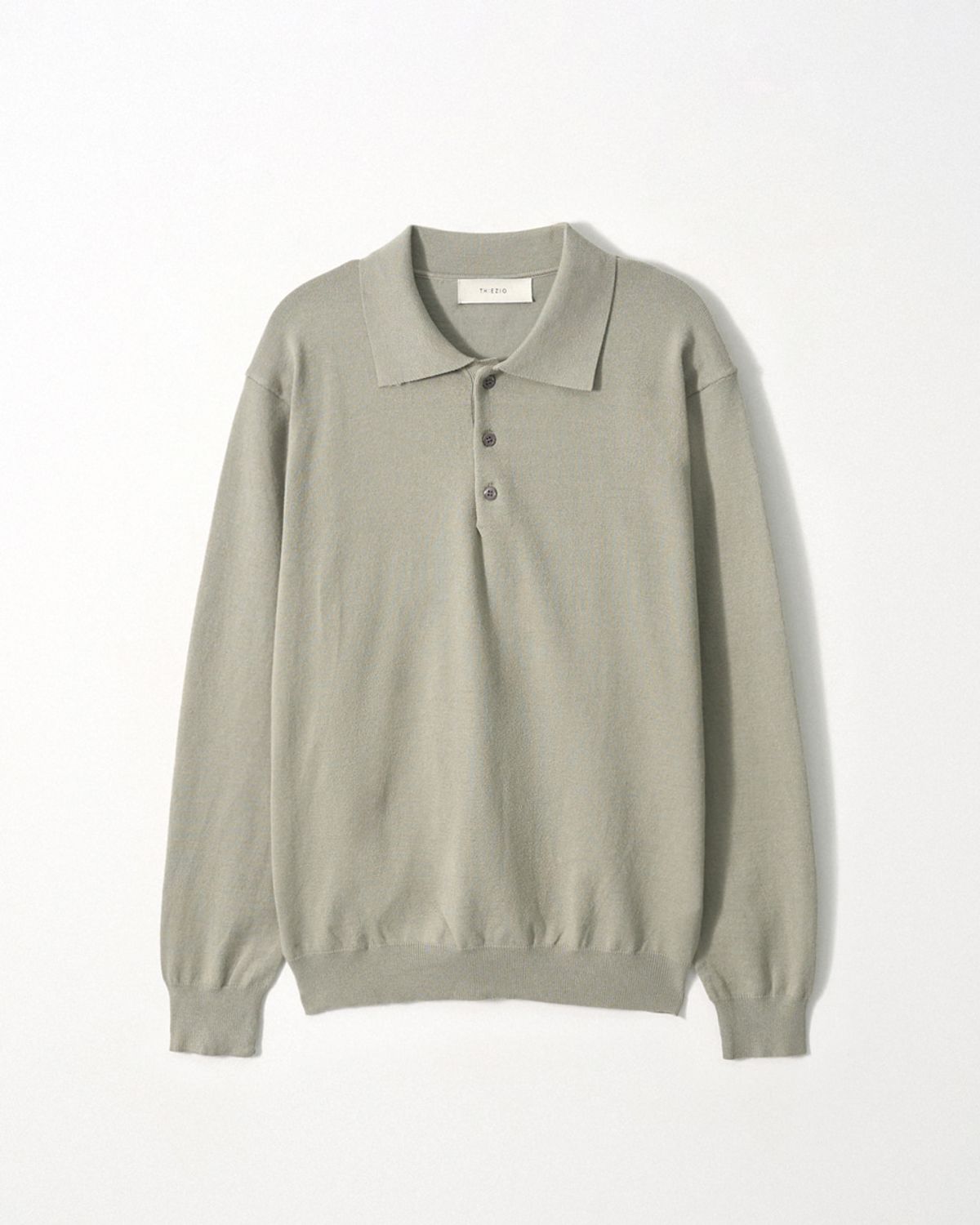 이지오(EZIO) Essential Button collar Knit_Light Green