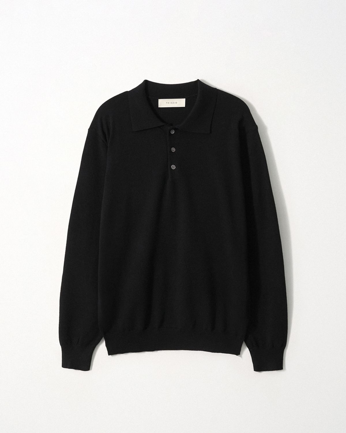 이지오(EZIO) Essential Button collar Knit_Black