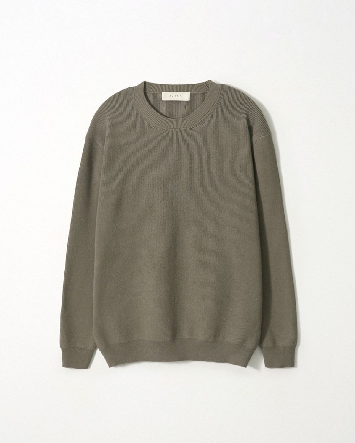 이지오(EZIO) Formal Rib Round Knit_Khaki