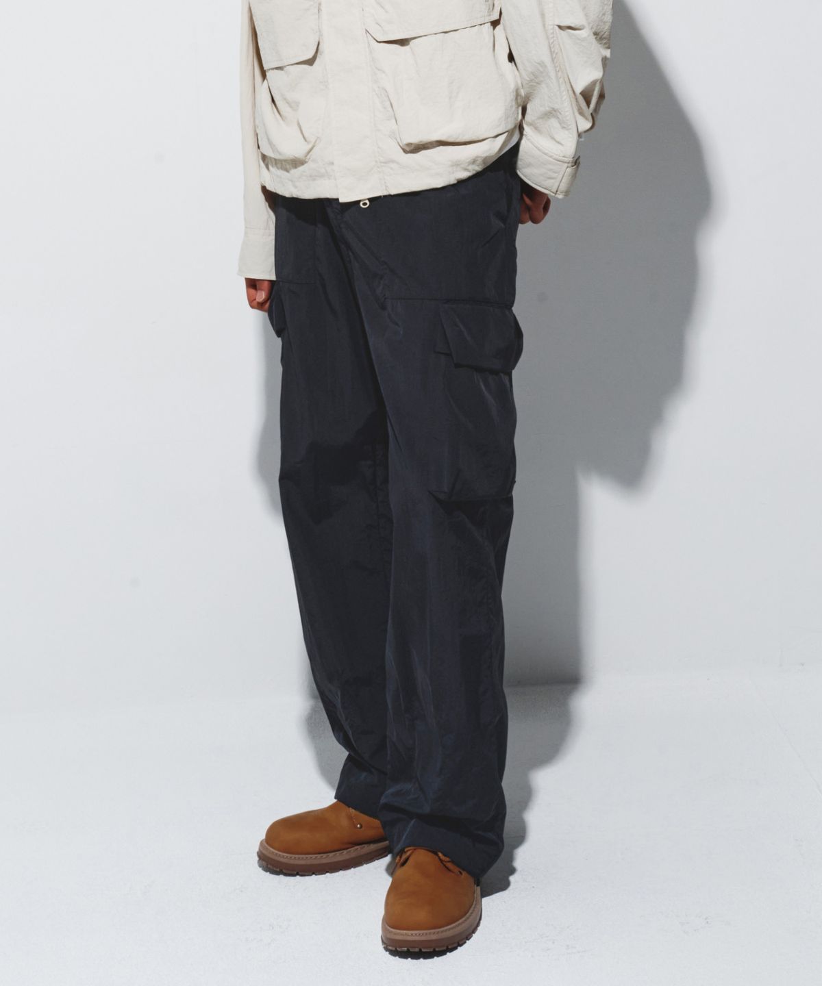 칼라파타르(KALAPATTHAR) UTILITY NYLON RIPSTOP SEMI-WIDE PANTS - BLACK