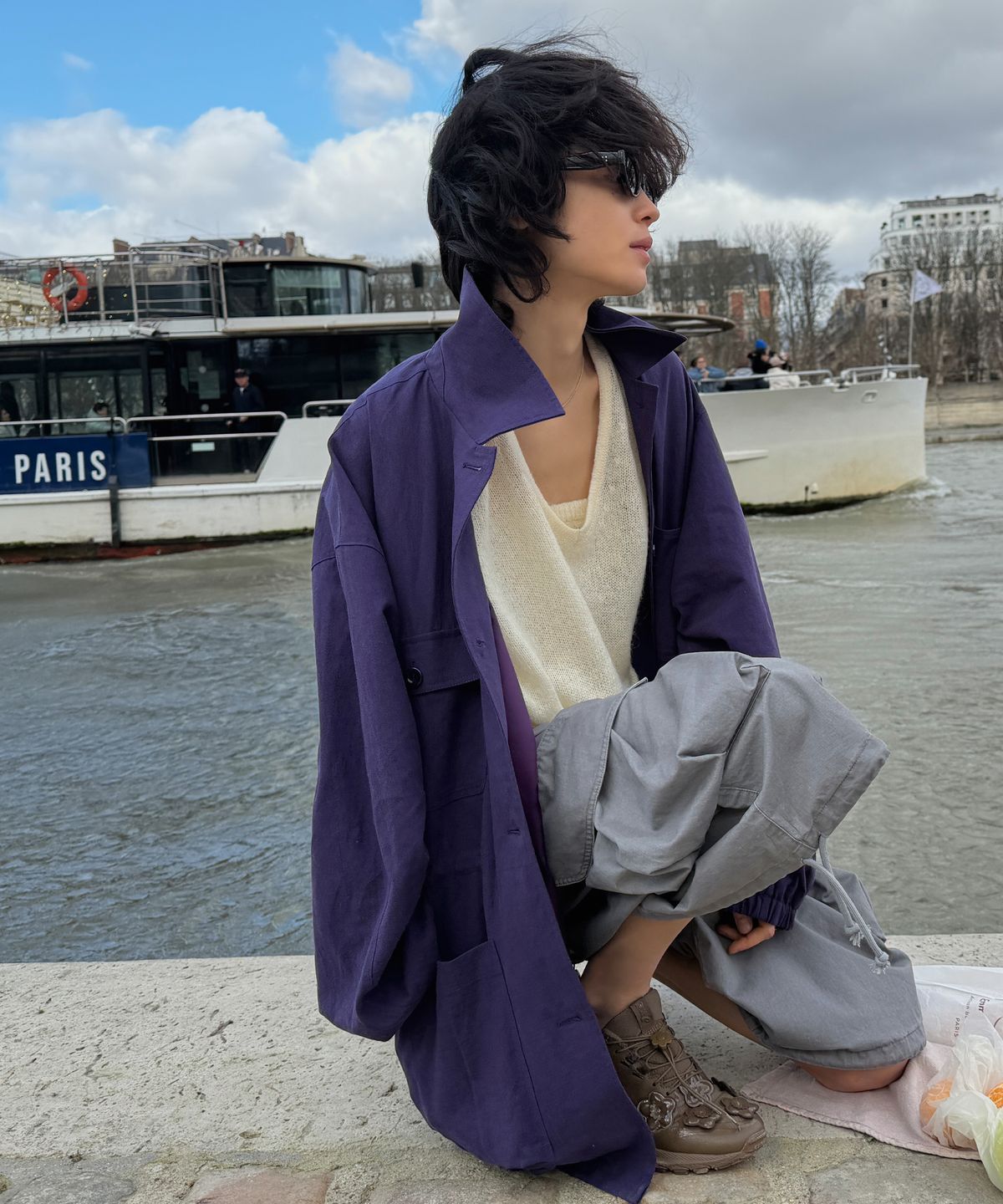 씨타(CITTA) Linen Blend Utility Field Jacket_CTO155(Purple)
