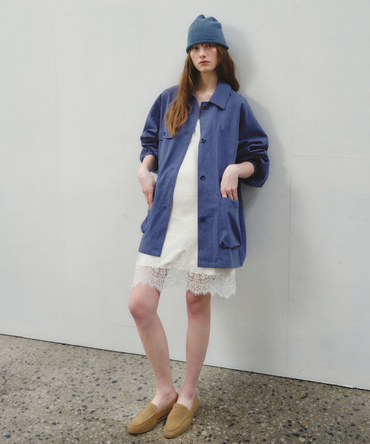 씨타(CITTA) Linen Blend Utility Field Jacket_CTO155(Blue)
