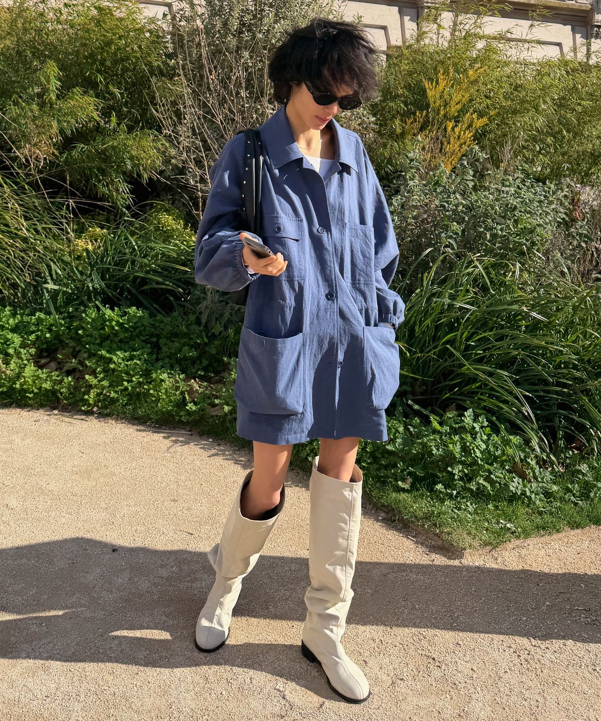 씨타(CITTA) Linen Blend Utility Field Jacket_CTO155(Blue)