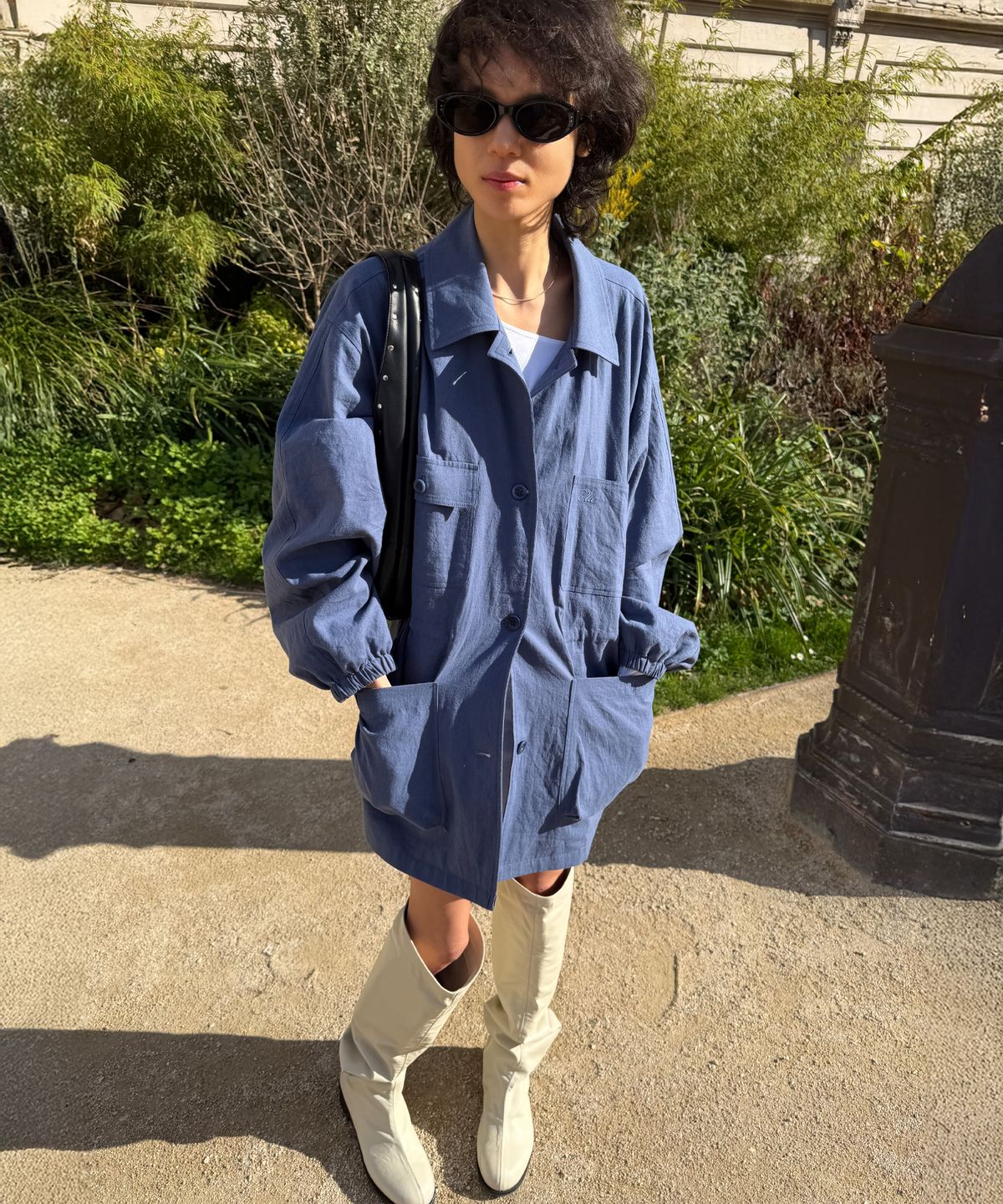 씨타(CITTA) Linen Blend Utility Field Jacket_CTO155(Blue)