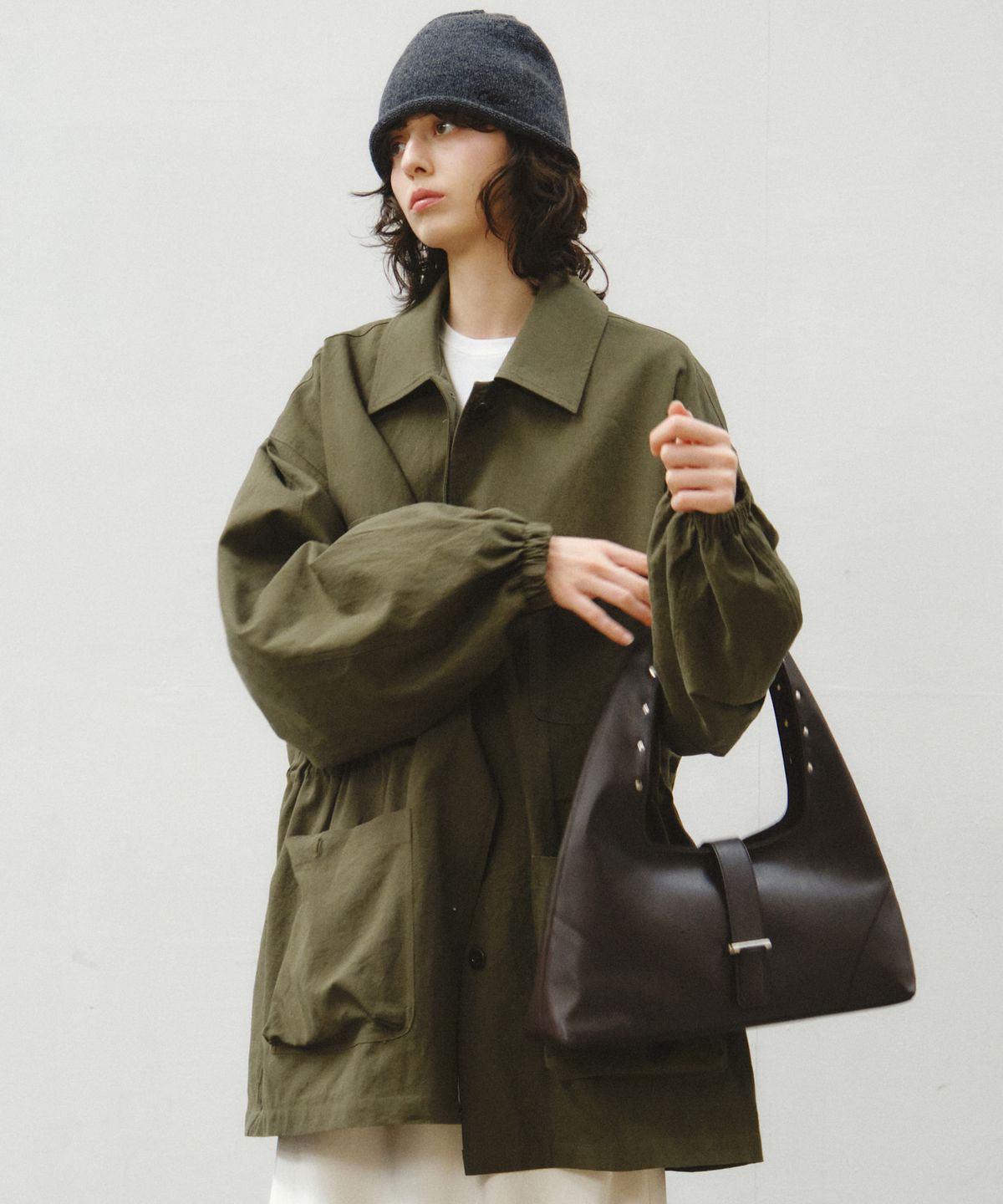 씨타(CITTA) Linen Blend Utility Field Jacket_CTO155(Khaki)