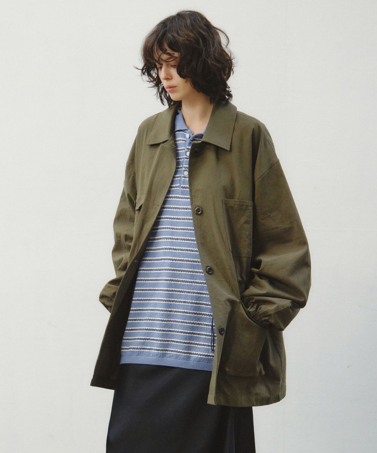 씨타(CITTA) Linen Blend Utility Field Jacket_CTO155(Khaki)