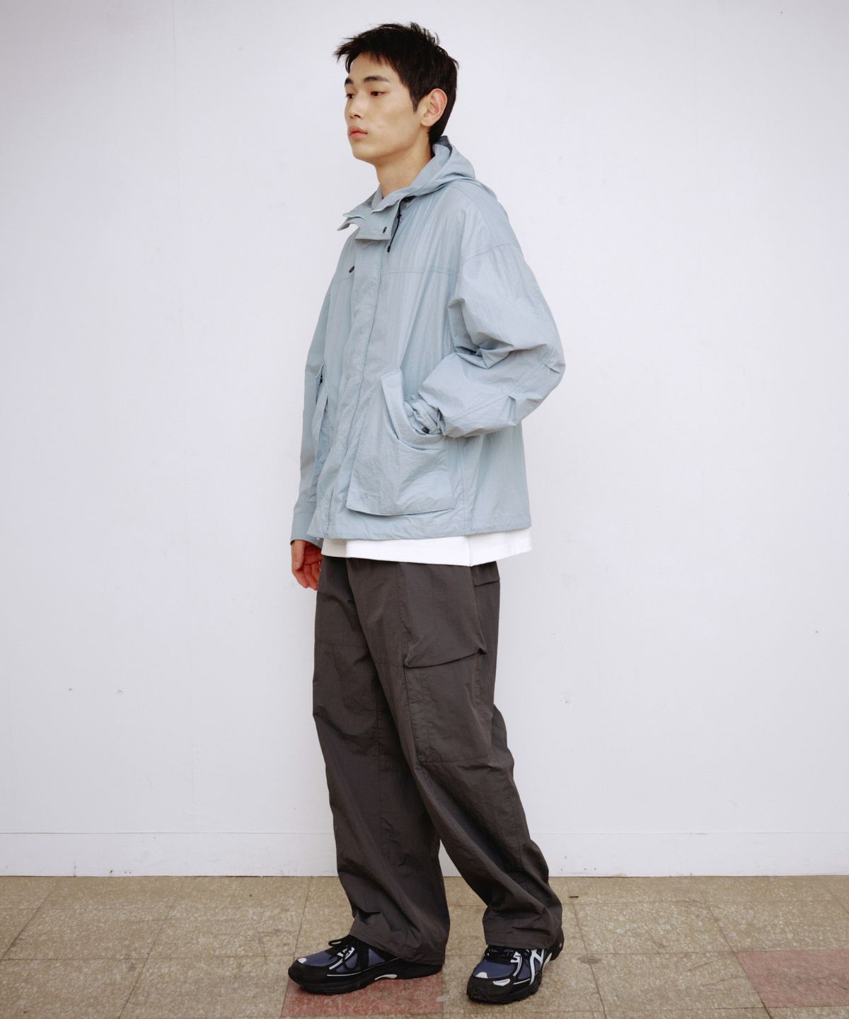 칼라파타르(KALAPATTHAR) EASY WIDE NYLON RIPSTOP PANTS - CHARCOAL