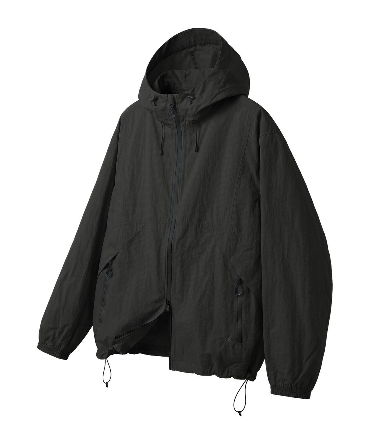 칼라파타르(KALAPATTHAR) AIRY RIPSTOP NYLON TWO-WAY WIND BREAKER - BLACK