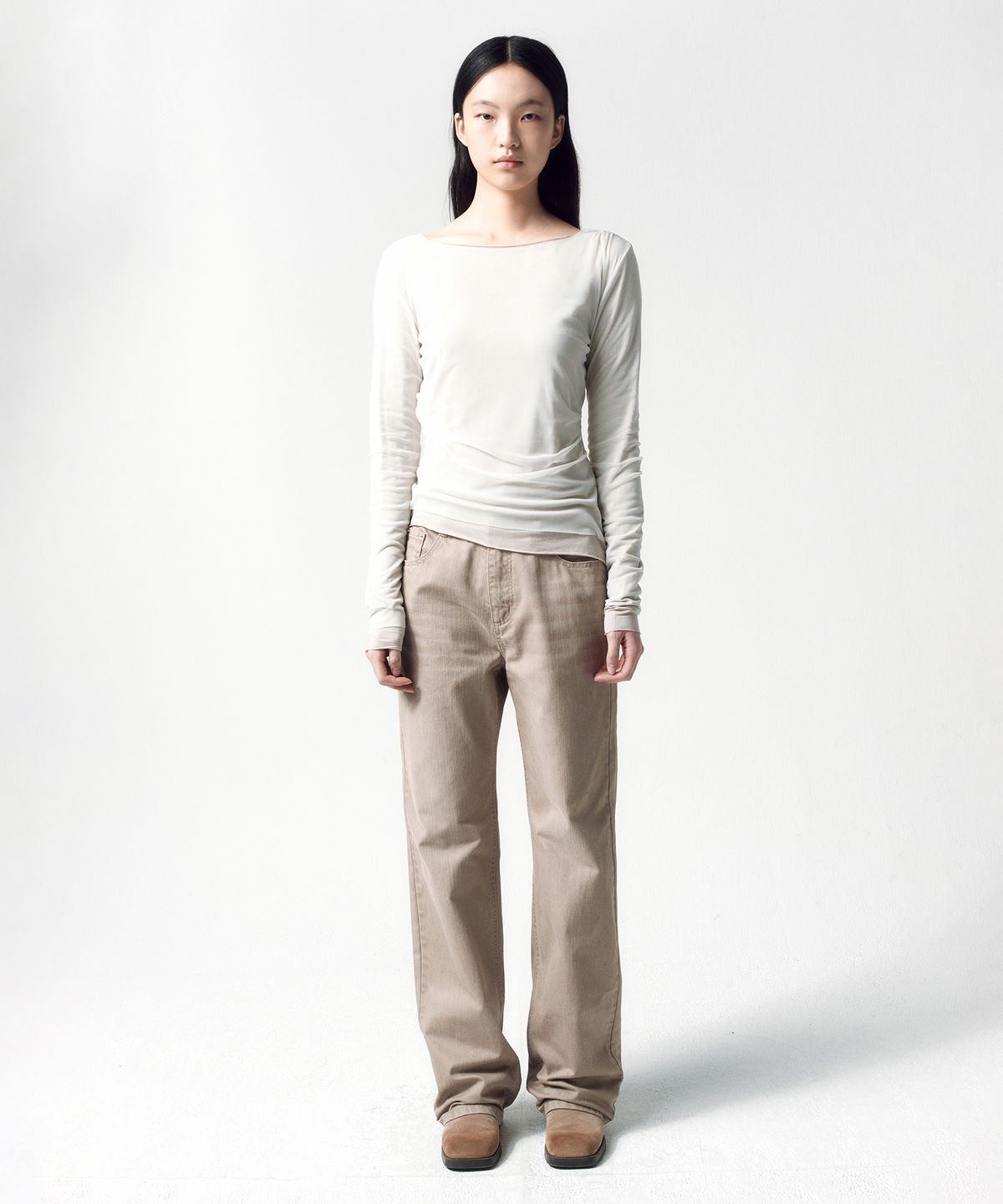 인사일런스 우먼(INSILENCE WOMEN) 소프트 컬러 데님 BEIGE