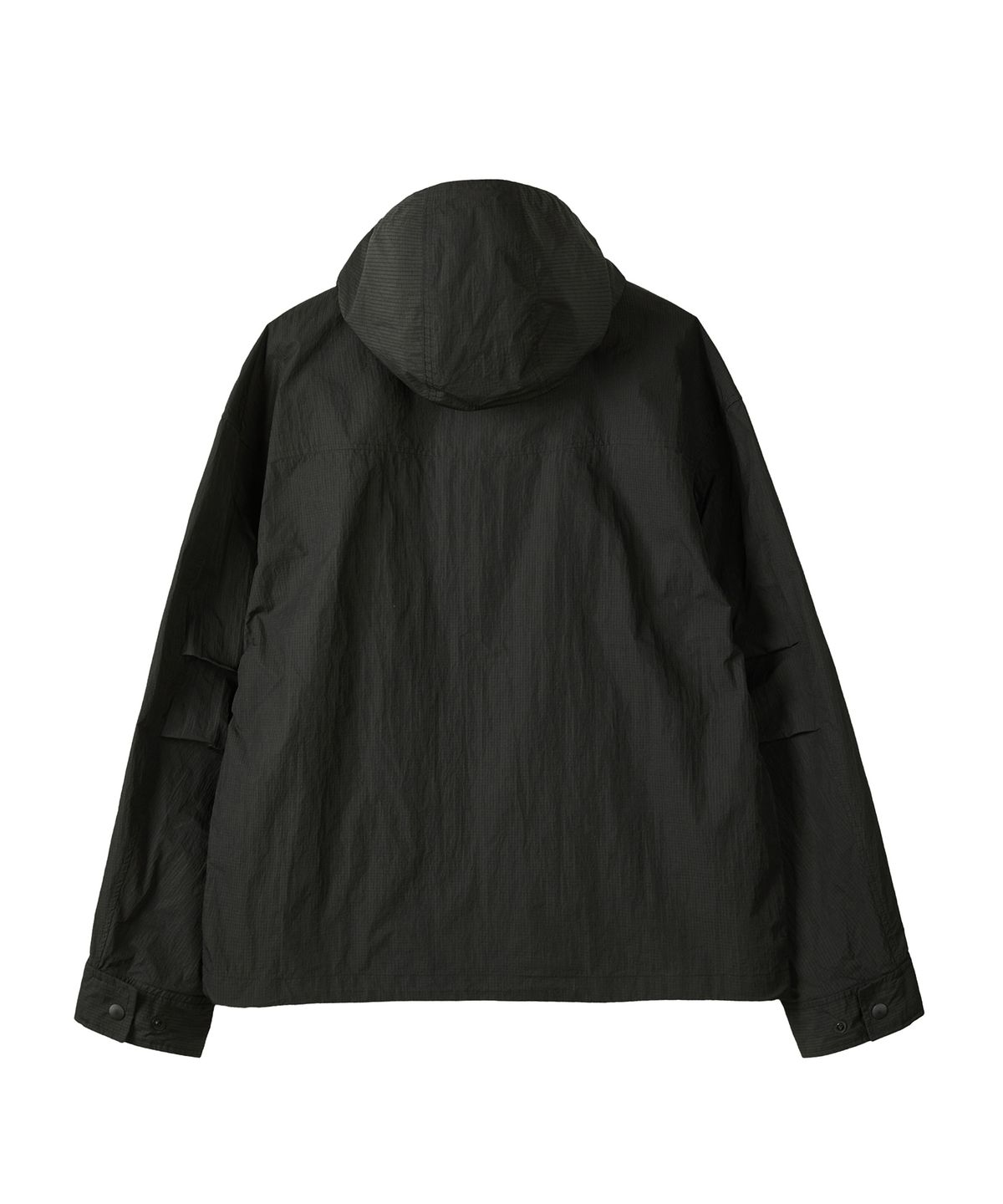 칼라파타르(KALAPATTHAR) LIGHTWEIGHT NYLON RIPSTOP OUT POCKET HOODED SHELL JACKET - BLACK