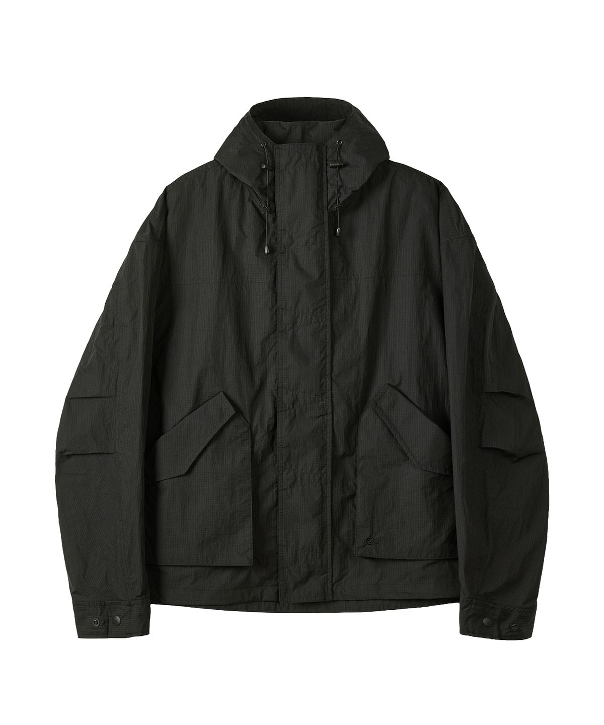 칼라파타르(KALAPATTHAR) NYLON RIPSTOP LIGHT WEIGHT SHELL SHORT-JACKET - BLACK