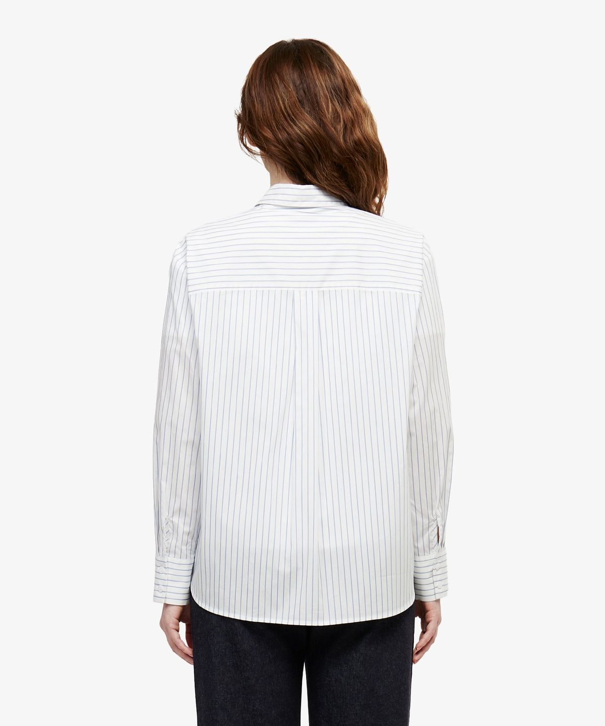 라코스테(LACOSTE) 여성 릴렉스핏 스트라이프 포플린 셔츠 CF679E-56G 70V