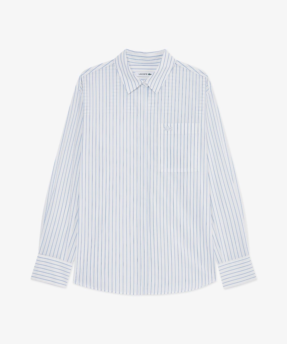 라코스테(LACOSTE) 여성 릴렉스핏 스트라이프 포플린 셔츠 CF679E-56G 70V
