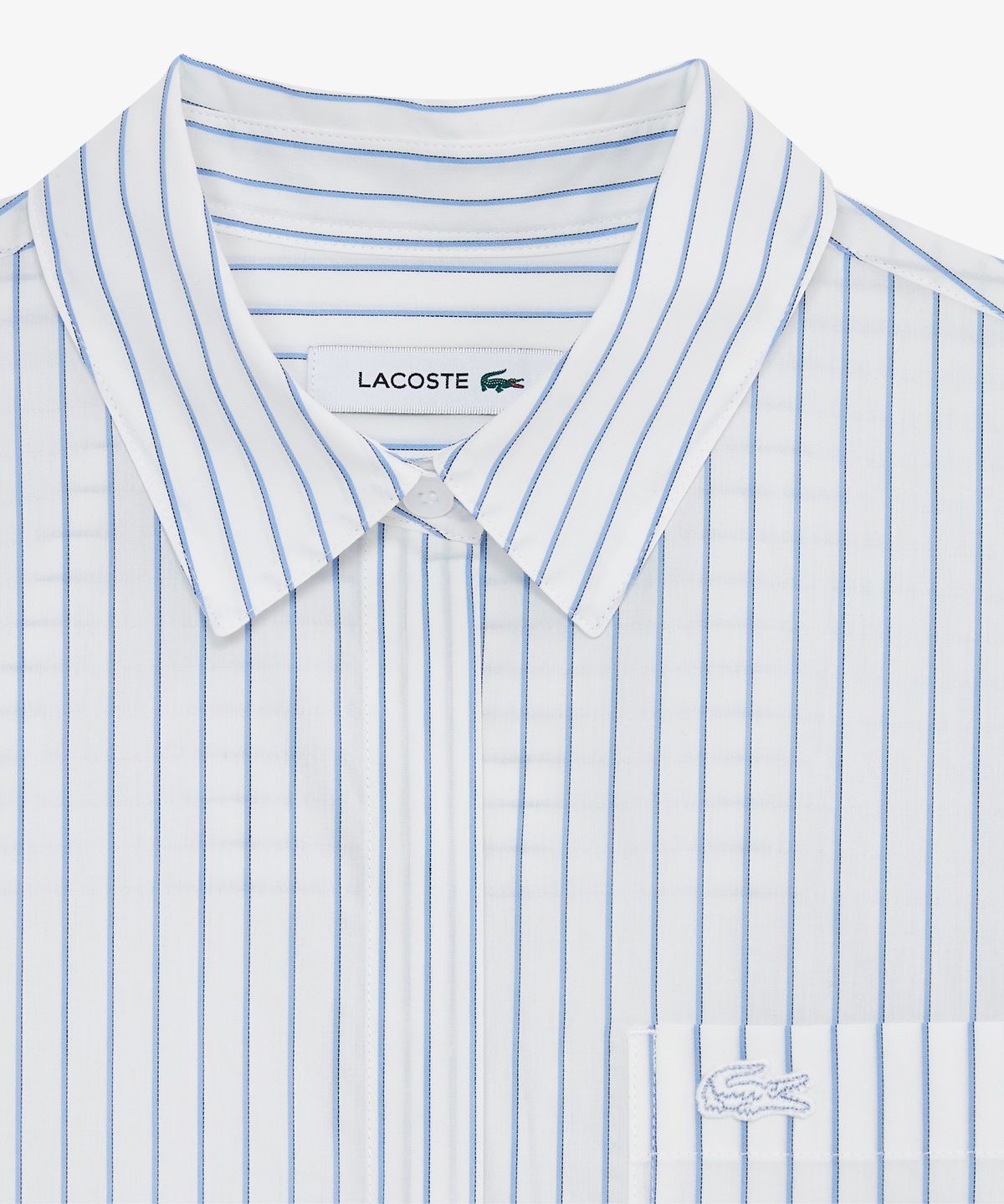 라코스테(LACOSTE) 여성 릴렉스핏 스트라이프 포플린 셔츠 CF679E-56G 70V