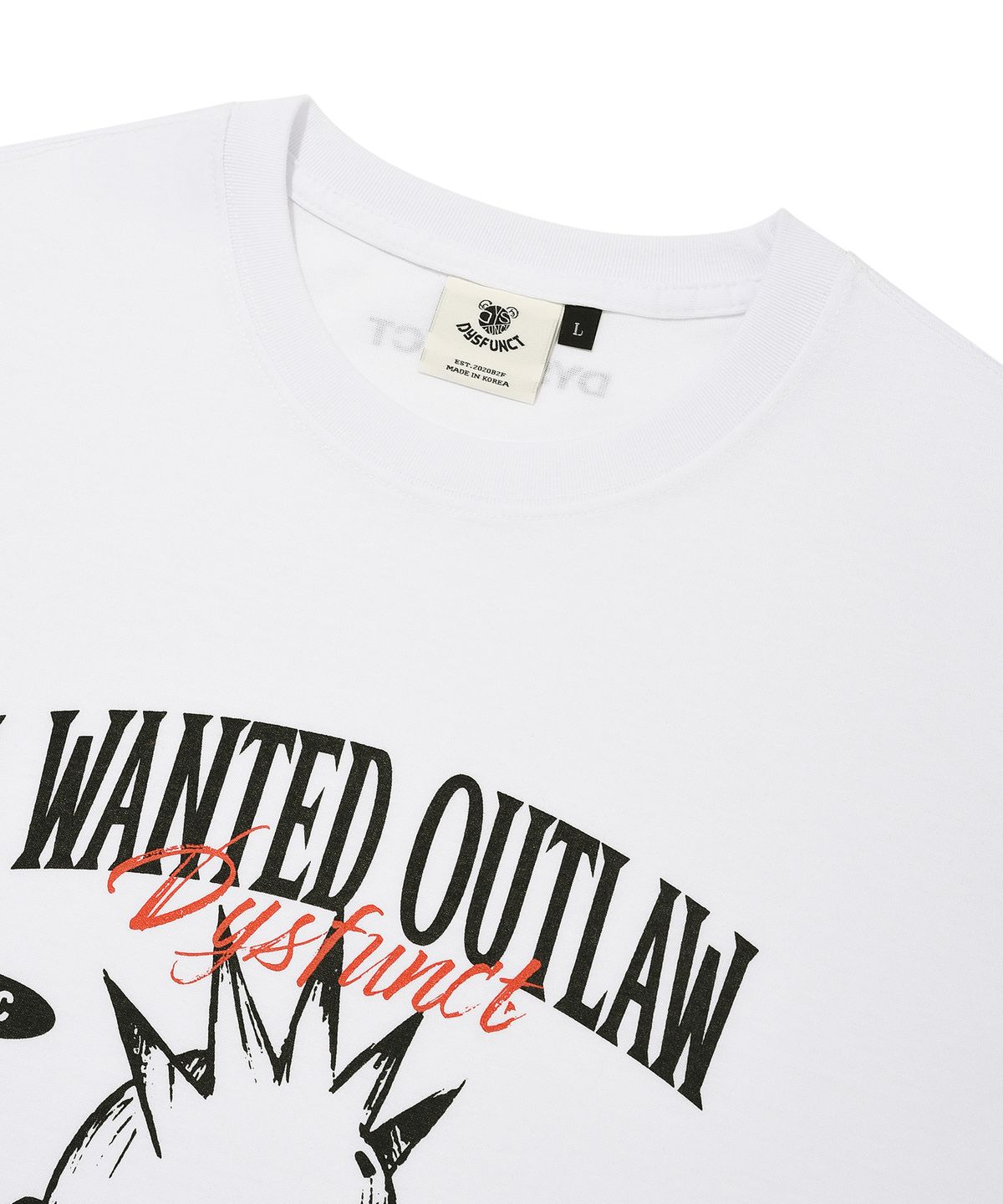 디스펑트(DYSFUNCT) WANTED OUTLAW T-SHIRT(WHITE)