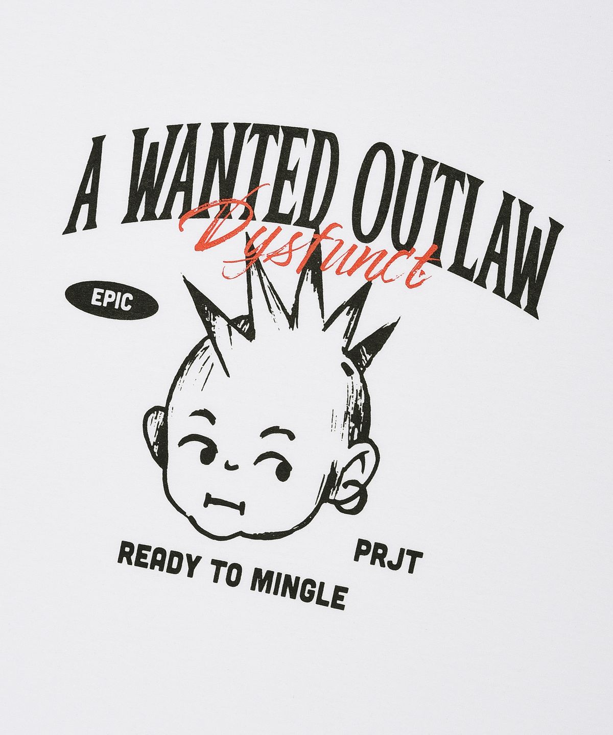 디스펑트(DYSFUNCT) WANTED OUTLAW T-SHIRT(WHITE)