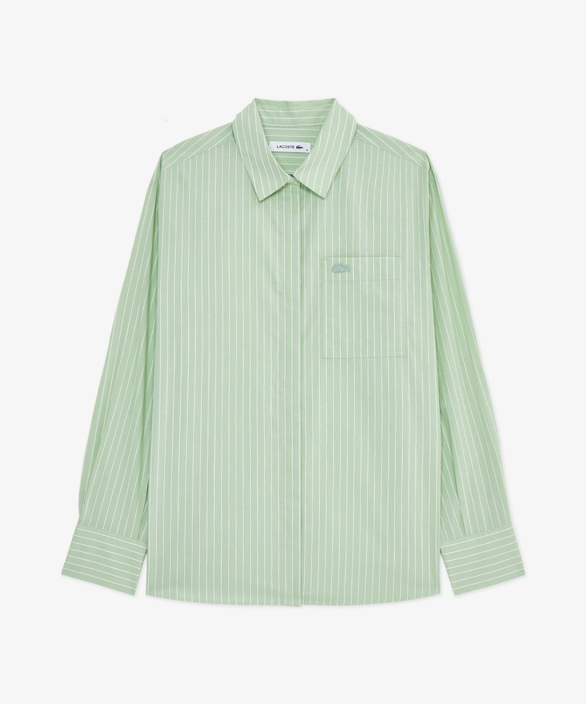 라코스테(LACOSTE) 여성 릴렉스핏 스트라이프 포플린 셔츠 CF679E-56G UYB