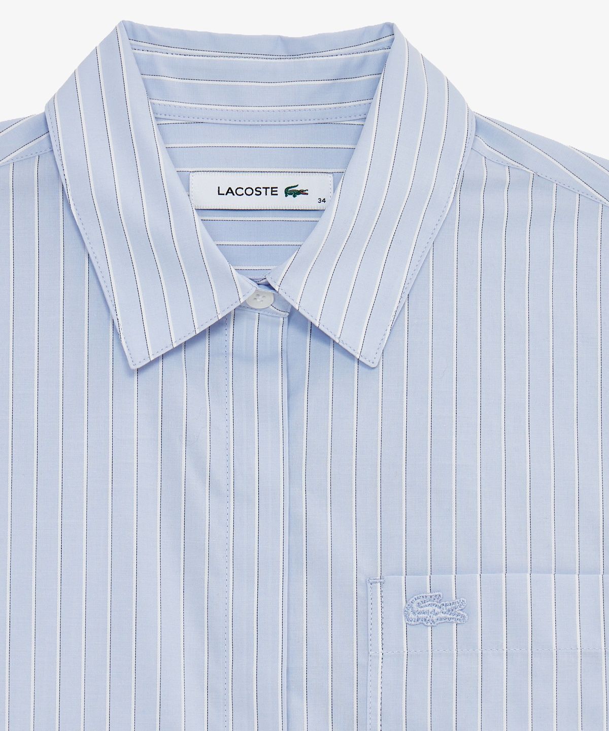 라코스테(LACOSTE) 여성 릴렉스핏 스트라이프 포플린 셔츠 CF679E-56G AEY