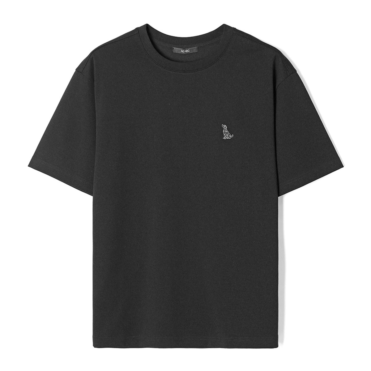 애드호크(ADHOC) 남성 분또 시그니처 강아지 프린트 반팔 티셔츠 (BLACK) (HC4ST90)