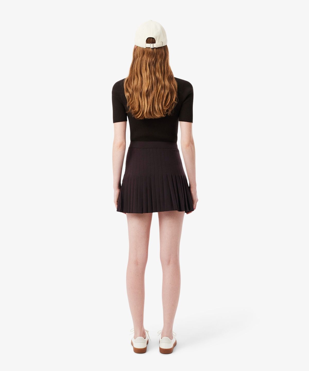 라코스테(LACOSTE) 여성 울 블렌디드 랩 플리츠 미니 스커트 JF0560-56G 3LA
