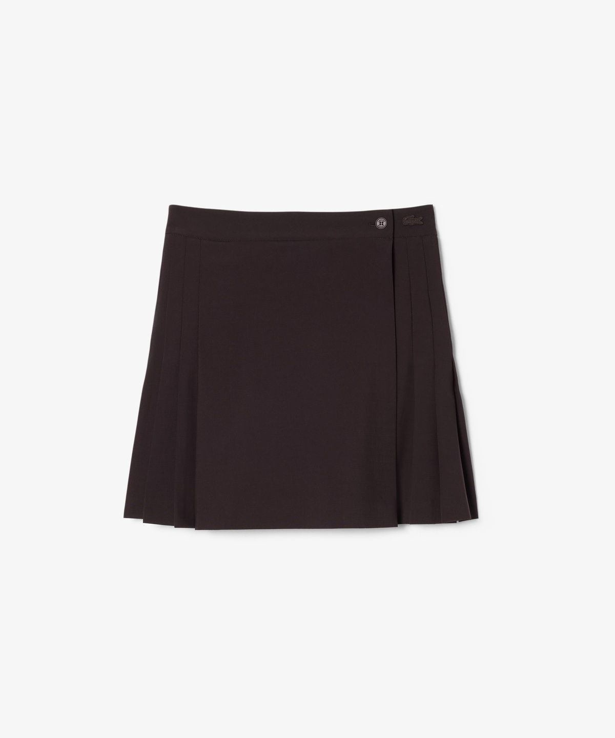 라코스테(LACOSTE) 여성 울 블렌디드 랩 플리츠 미니 스커트 JF0560-56G 3LA