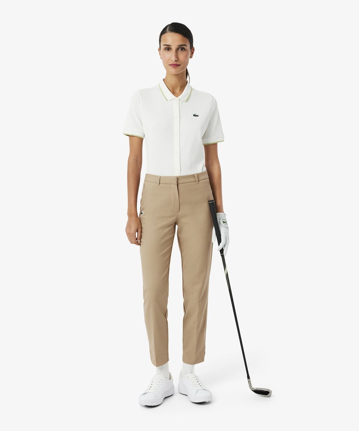 라코스테(LACOSTE) 여성 골프 밑단 슬릿 팬츠 HF4555-56G 02S