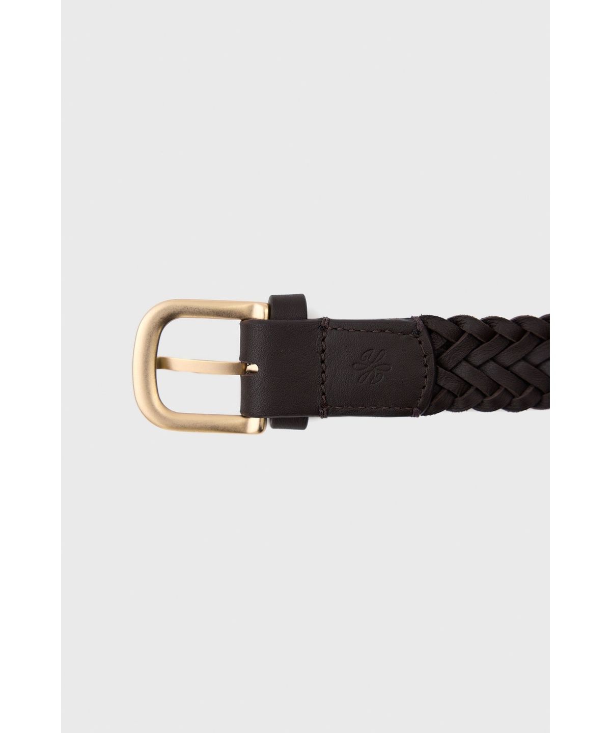 유스(YOUTH) Braided Leather Belt - Brown