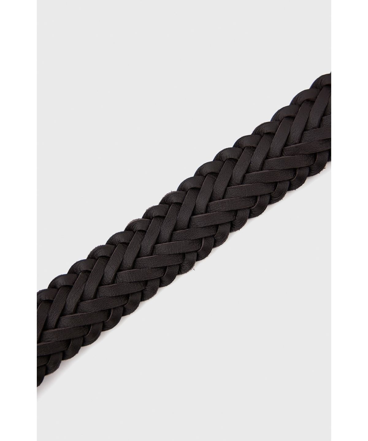 유스(YOUTH) Braided Leather Belt - Brown
