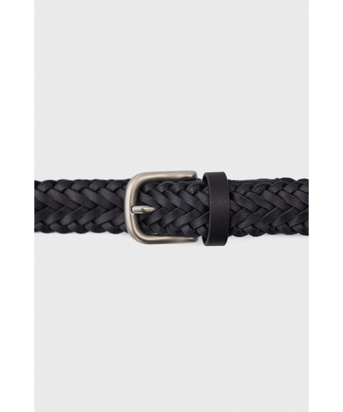 유스(YOUTH) Braided Leather Belt - Black