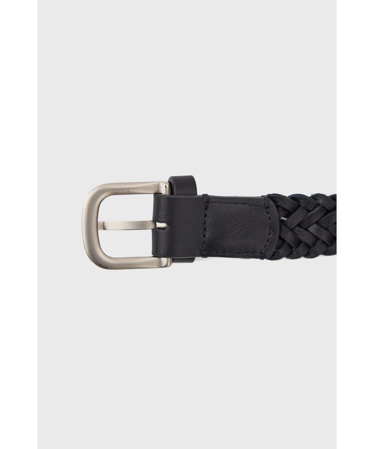 유스(YOUTH) Braided Leather Belt - Black