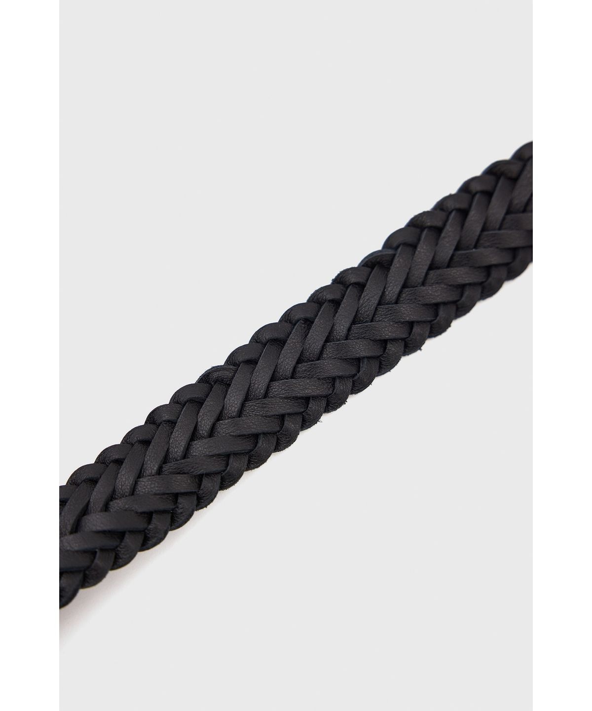 유스(YOUTH) Braided Leather Belt - Black