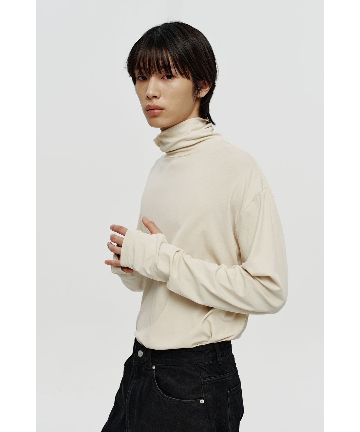 유스(YOUTH) Finger Hole L/S T-shirt - Light Yellow