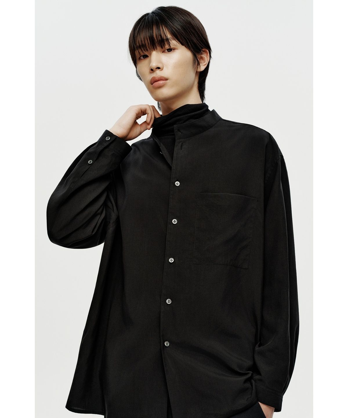 유스(YOUTH) Finger Hole L/S T-shirt - Black