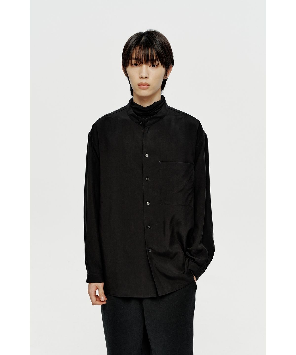 유스(YOUTH) Finger Hole L/S T-shirt - Black