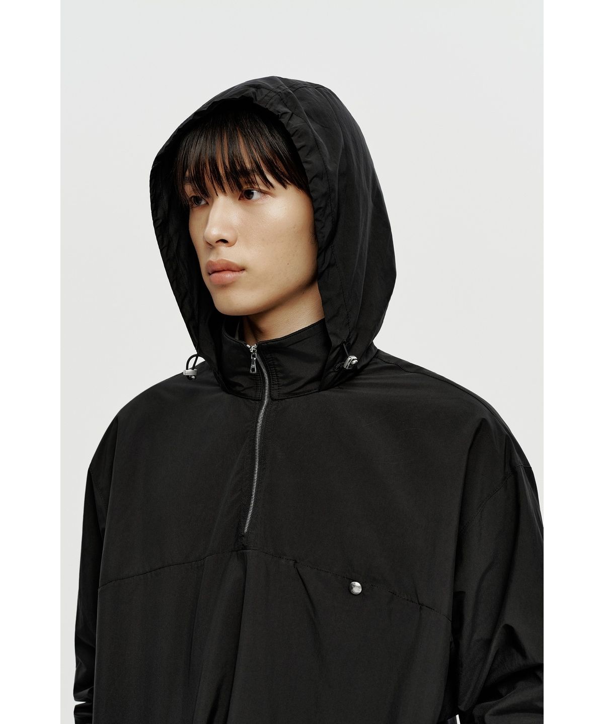 유스(YOUTH) Convertible Half Zip Anorak - Black