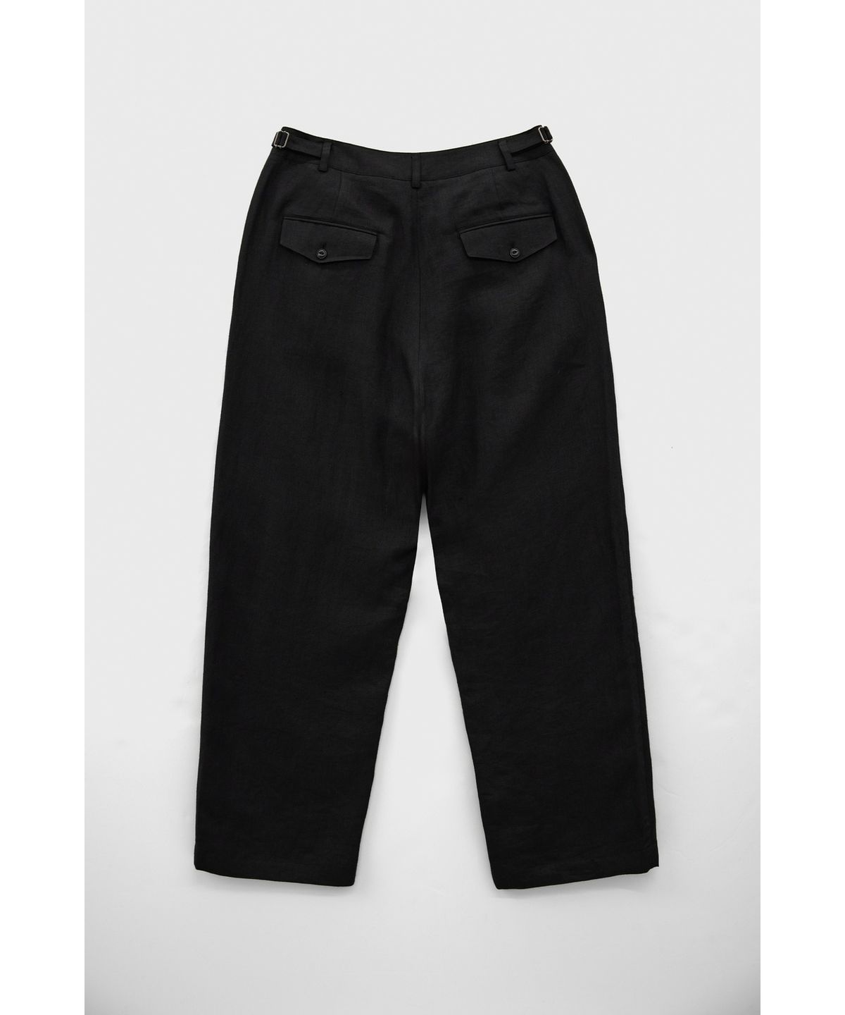 유스(YOUTH) Linen Tapered Trousers - Black